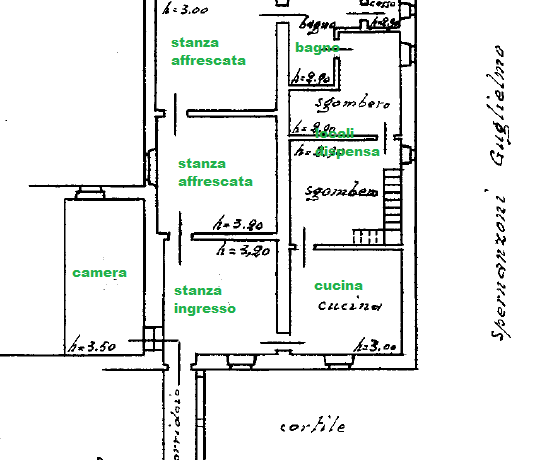 planimetria appartamento con dettagli